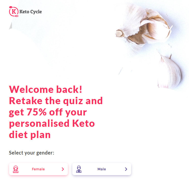 Segmentacijski kviz, pri katerem prvo vprašanje vključuje demografski dejavnik