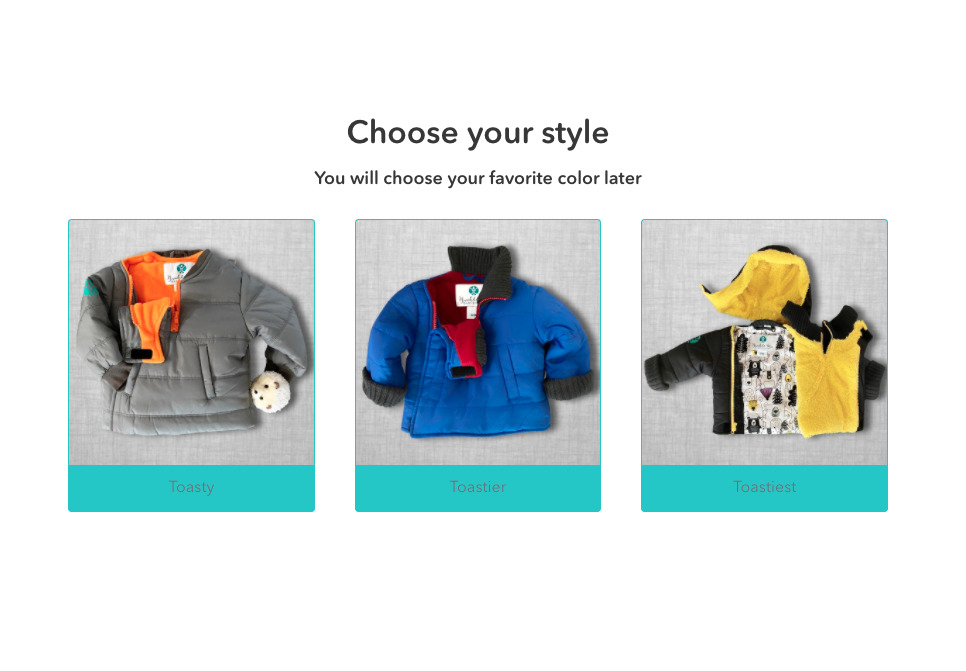 kvizi v trgovini z otroškimi zdelki - prikaz izdelkov